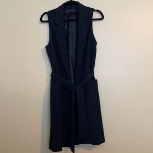 Zara Basic Collection Navy blue Long Vest SZ S